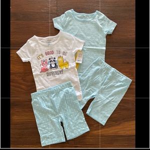 Carter’s 4-piece Unicorn Stars Shortie Pajama Set